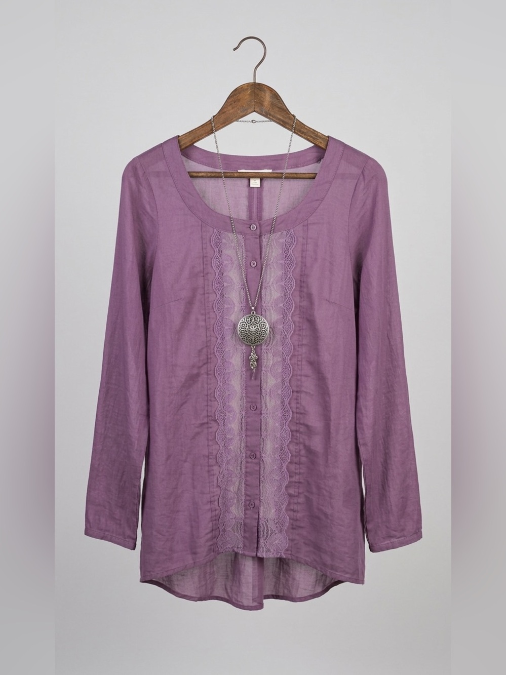 Free People Women’s Lace Button Down Tunic - Size XS